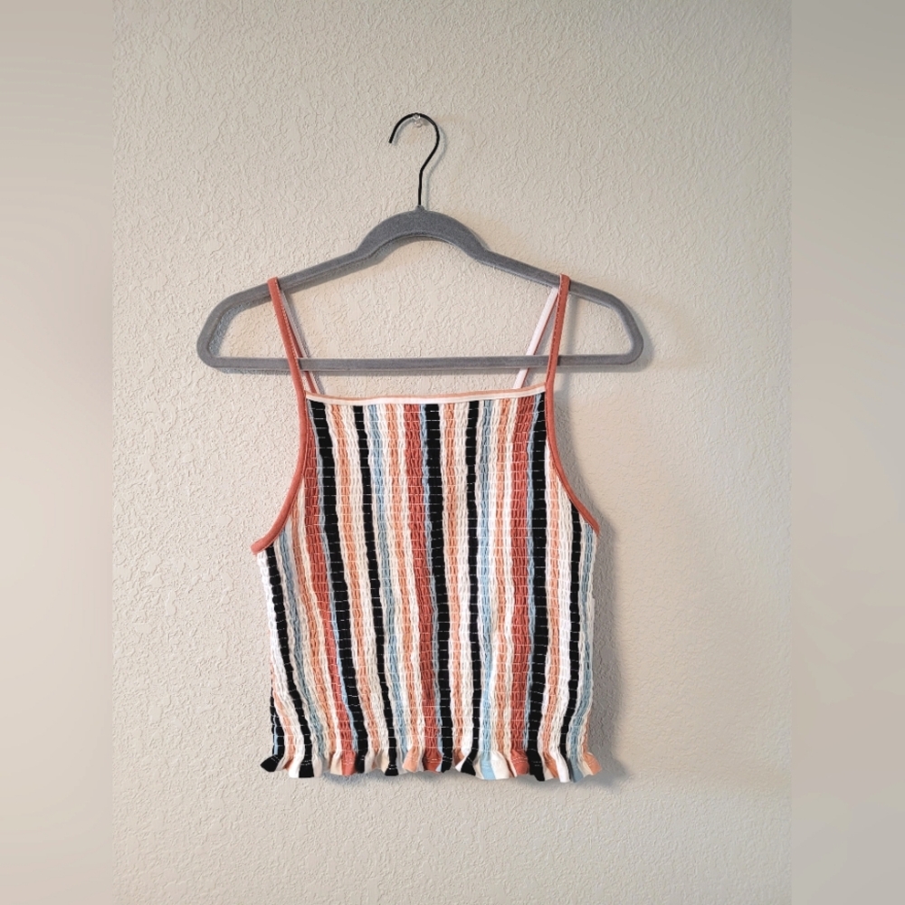 Justify Smock Striped Tank Top M